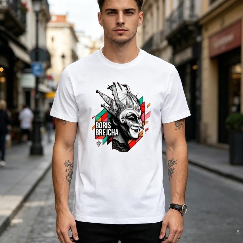 Techno DJ Boris Brejcha Graphic Print TShirt Streetwear Hip Hop Short Unisex Unisex 100Cotton Hip Hop Streetwear Multiple Colors