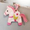 Leather Horse Keychain Cartoon Zodiac Pony Bag Hanging Chinese New Year Gift  Birthday Gift