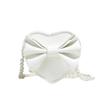 Pu Mini Heart Shaped Shoulder Bag With Zipper Closure For Daily Use