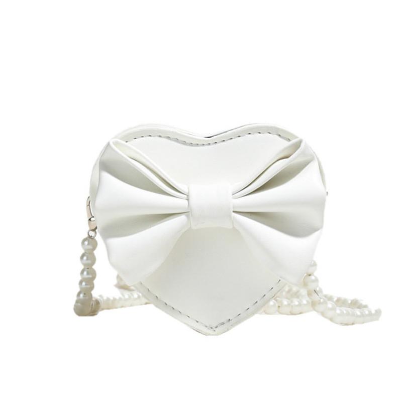 Pu Mini Heart Shaped Shoulder Bag With Zipper Closure For Daily Use