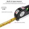 Multifunctional Infrared Laser Levels With 8FT 2.5M Standard Measure Tape Cross Line Lasers Renovation and Construction Tools