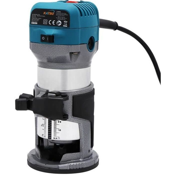 Katsu Fresatrice a legno fresatrice elettrica 220v 710w + 3 pinze da 6mm, 8mm e 10mm