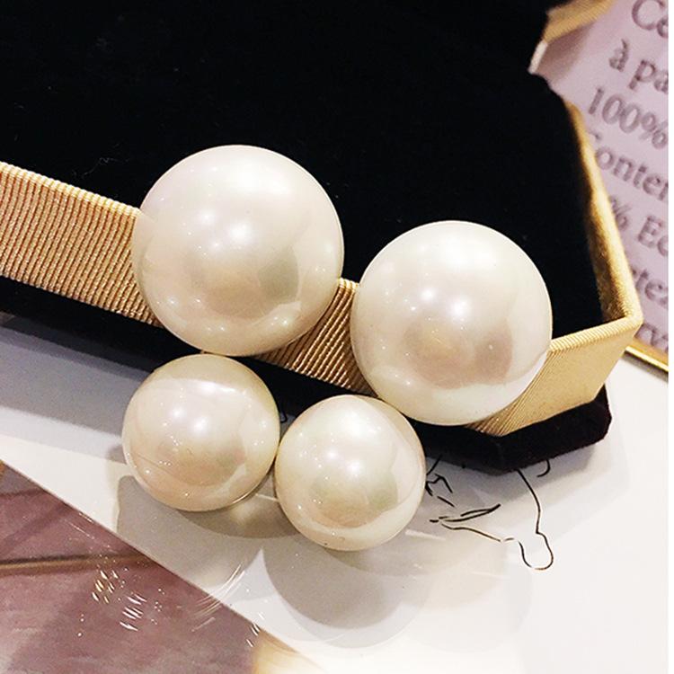 

Gentle retro size pearl temperament earrings personality exaggerated fashion stud earrings women