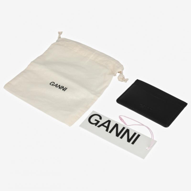 Ganni Bow Card Wallet Puppy Logo A7035 099