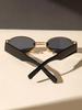 New Retro Metal Frame Elliptical Frame Trendy Street Photo Sunglasses for Men and Women's Outdoor Travel Sunshades UV400