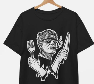 Anthony Bourdain (Coltello e forchetta) T-shirt Unisex Tee