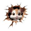 Self-adhesive 3D Cartoon Mouse Breaking Wall Toilet Sticker Waterproof for Bathroom Toilet Seat Decor