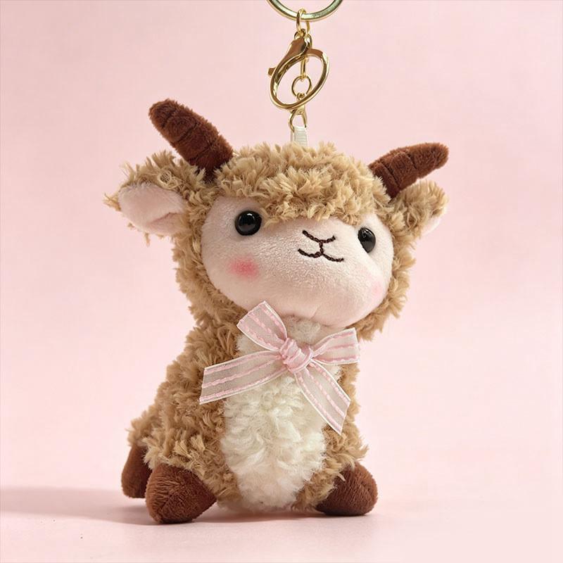 Cute Sheep Plush Keychain With Short Pile Fabric For Kids Adults Gifts