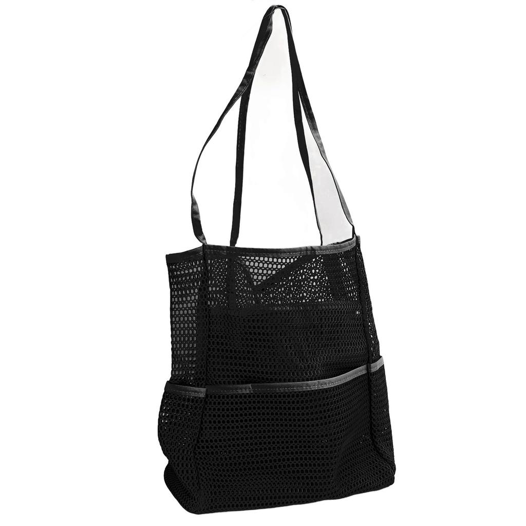 Mesh Beach Handbag Multiple Large Capacity Shoulder Bag for Travel Swimming Pool Picnic Camping