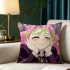 Anime K-Kanroji M-Cute M-Mitsuri Pillow Case Square Double-Sided Sofa Cushion Cover Bedroom Bedside Pillow