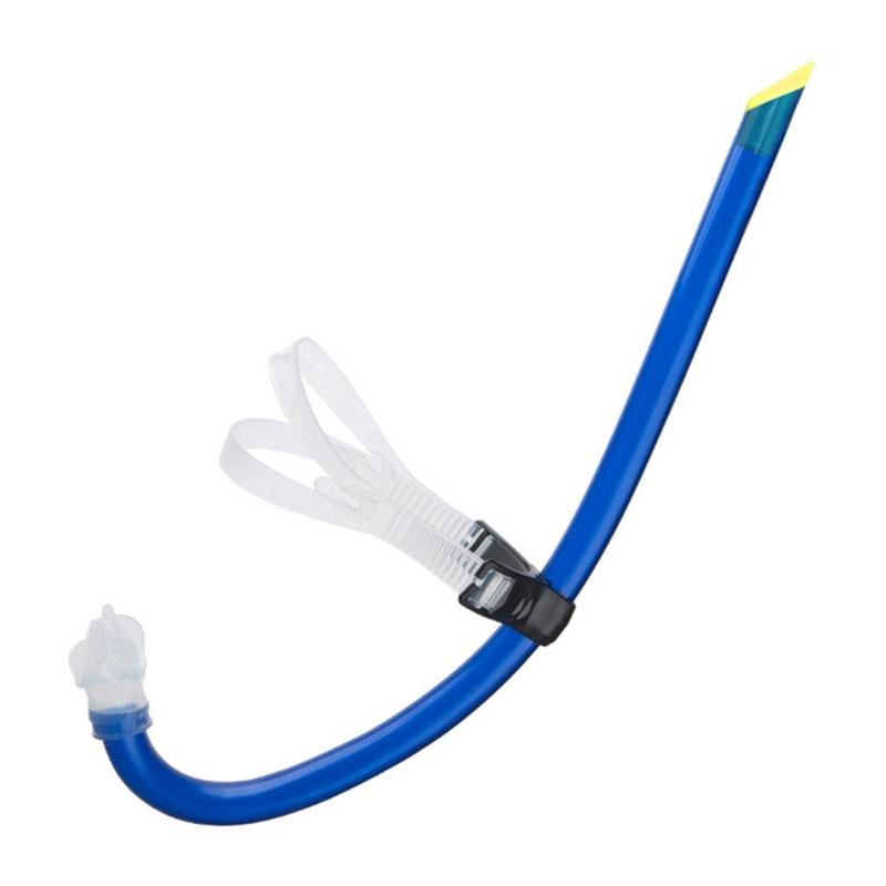 Training Headstrap Support Dry Top Snorkel Tube Comfortable Mouthpiece One-Way Purge Valves for Pool Open Water Swimming