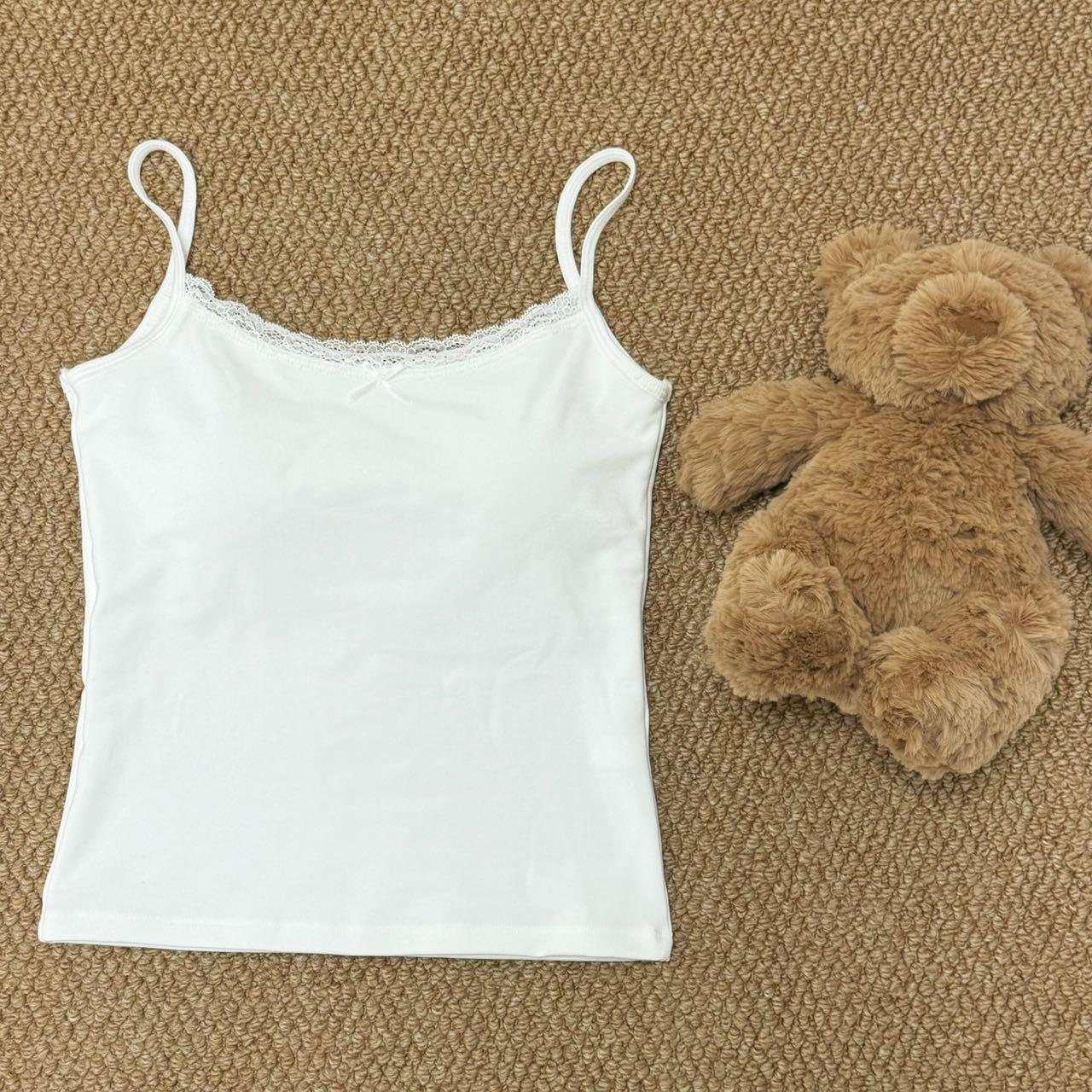 

Женский белый кружевной топ-майка Sweet & Spicy с нагрудными вкладышами - Внутренний слой с начесом для осени/зимы One size fits 75-120 jin