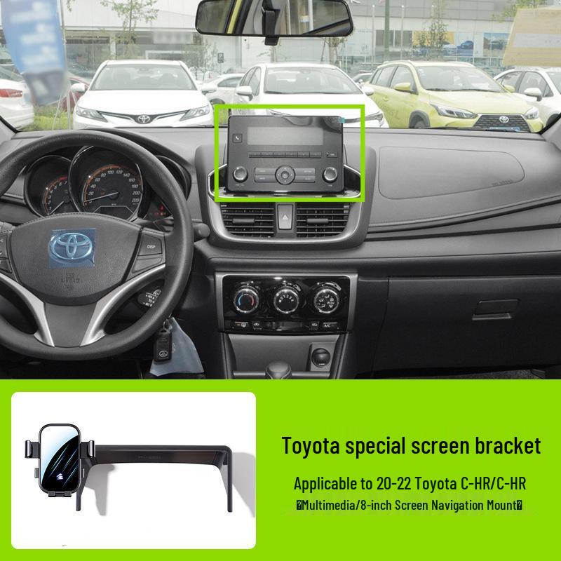 Toyota Auto-Bildschirm Handyhalter - Horizontale Stumme Spiegel-Navigationshalterung