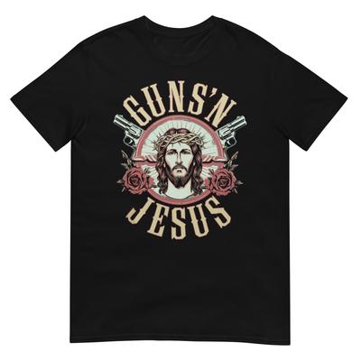 Gunns Jesus Christian Revolver Gun Lover TShirt