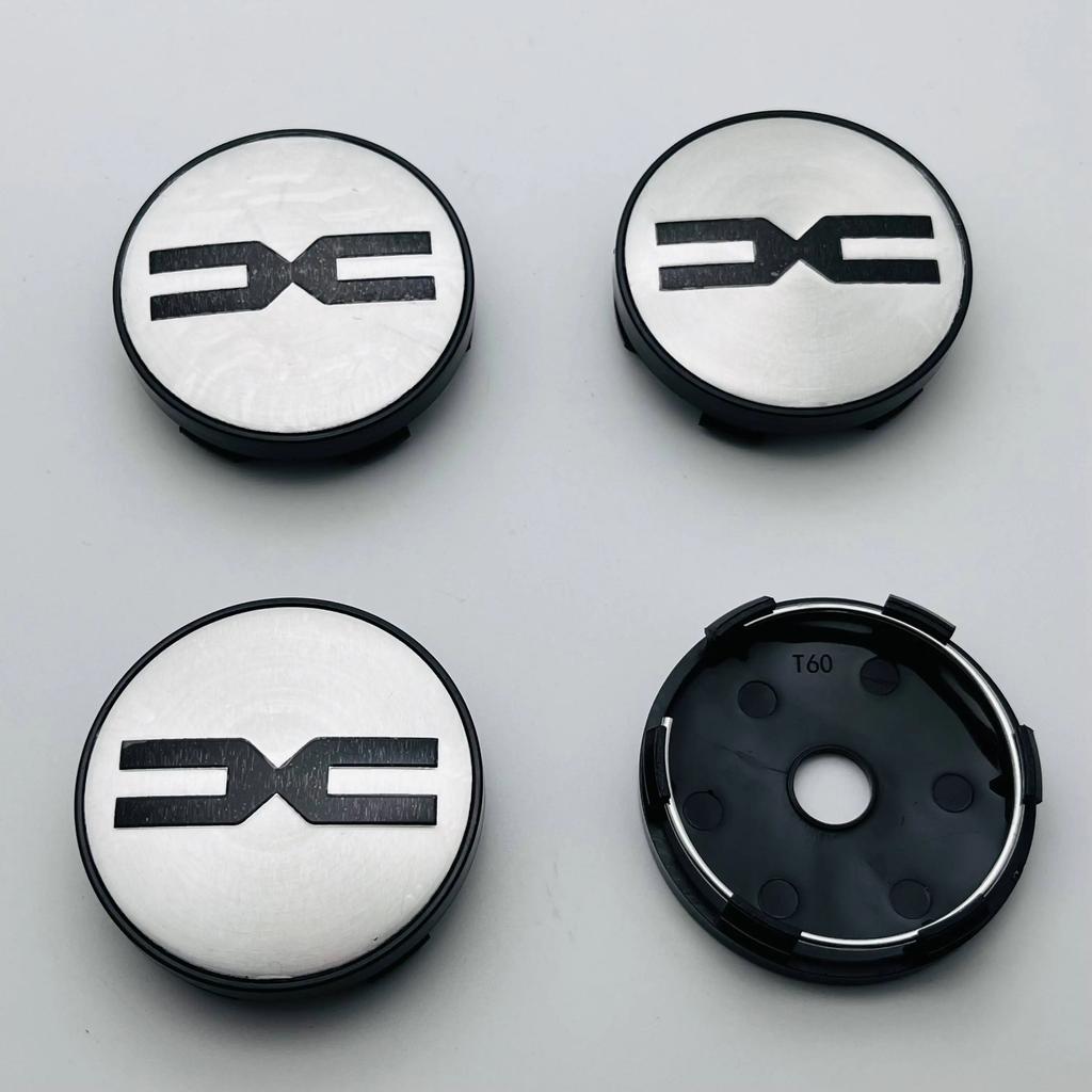 4 pièces 3D 60mm Cache-moyeu de roue de voiture avec logo EMBLEME Autocollant Jante Cache-moyeu Style de voiture Accessoires automobiles pour DACIA Spring Duster