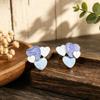 Scattered love enamel color stud earrings European and American style heart-shaped splicing design commuting versatile light luxury explosive earrings