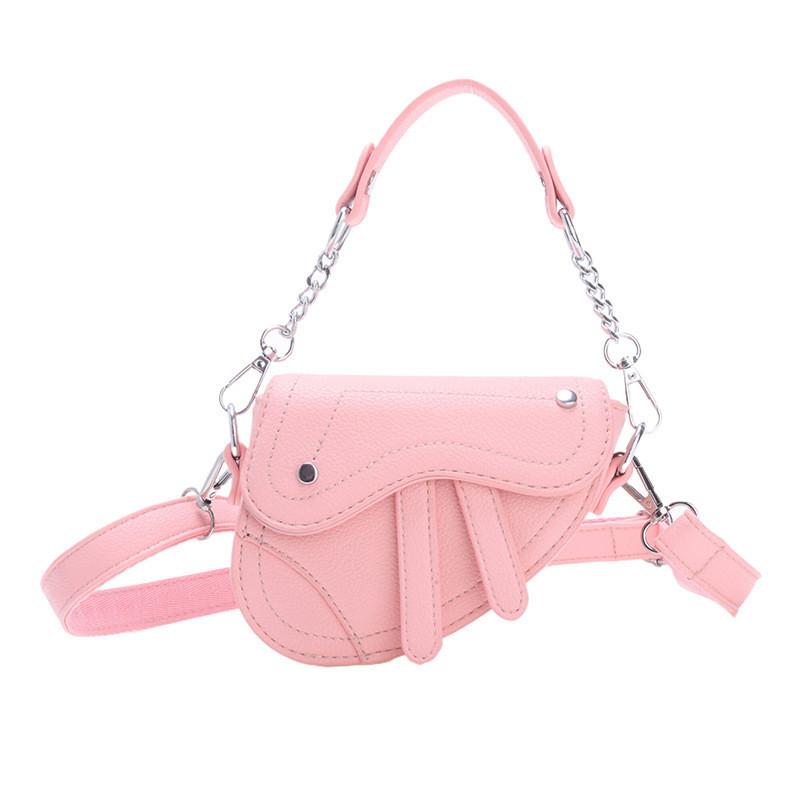

Adorable Korean Style Mini Saddle Bag For Kids With Breathable Pu Material And Cute Design світло-рожевий колір