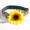 Haustierhalsband-Zubehör, Befestigungsband, exquisites Haustierhalsband, Sonnenblumen-Dekoration für Party, Hochzeit im Freien