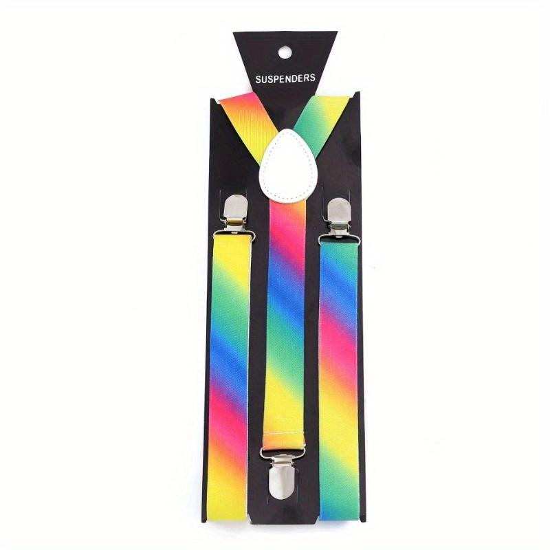 

1 шт. Унисекс Радужный 3 зажима Задний ремешок 2.5 Эластичный Взрослый ремешок Ремешок-подтяжка A