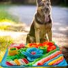 Hund Snuffle Träningsmatta för Olika Raser Färgglad Hund Sniff-matta Naturliga Födosök Färdigheter och Minskar Husdjurs Ledsamhet