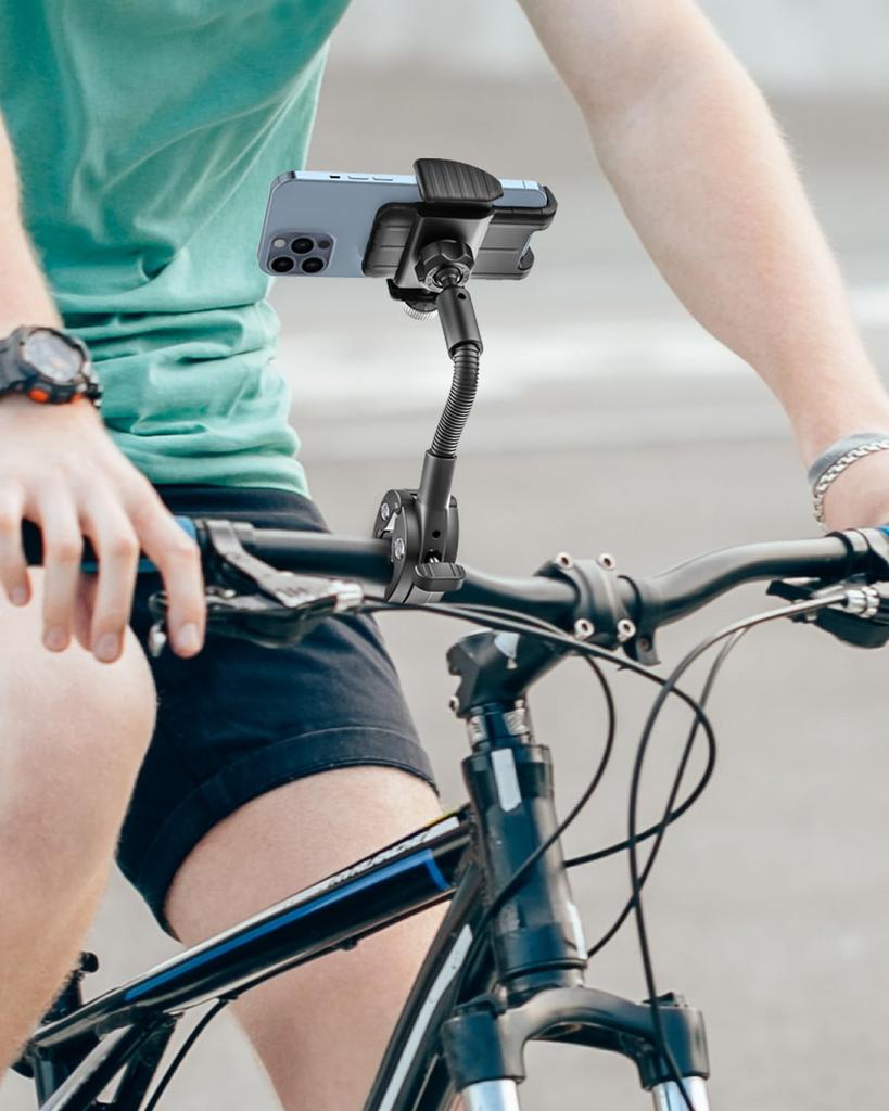 EXSHOW Indoor Smartphone Holder for Fitness and Electric and Compatible with iPhone 16 16 16 Pro iPhone and Android inch Bikes, Bikes, Treadmills.