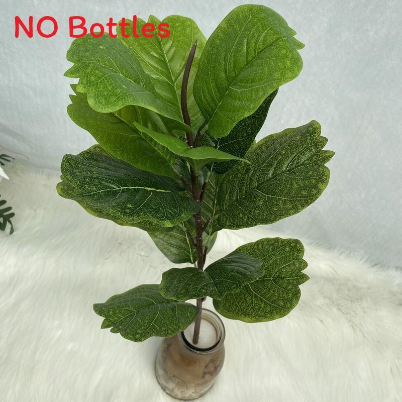 Realistic Plant Artificial Ficus Elastica Leaf Foliage Home Wedding Office Decor