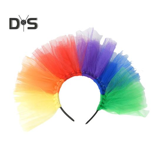 

Блестящая повязка на голову Марди Гра для женщин, карнавальная повязка на голову, аксессуары для костюмов, сетчатая заколка для волос, головной убор для женщин и детей разноцветный