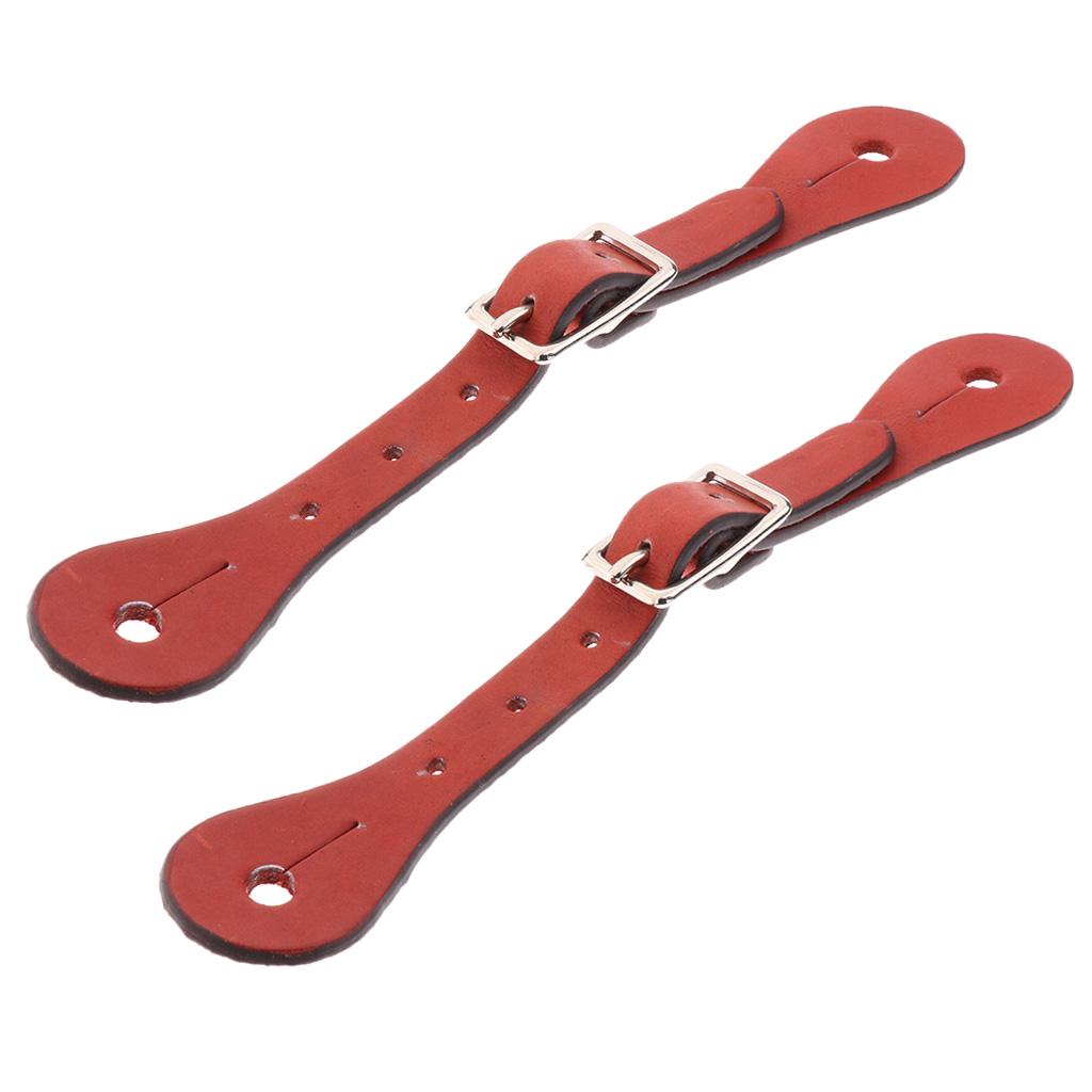Buy 2 Pieces 22cm Equestrian Horse Riding Leather Spur Straps at