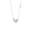 Romantic Heart Love Necklace Female Niche Light Luxury Temperament Versatile Ins Style Love Flash Diamond Necklace Quality