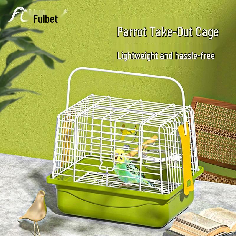 Cușcă de călătorie portabilă pentru papagali și păsări mici pentru perusi, nimfe, cinteze, hamsteri și veverițe zburătoare – Transportor portabil pentru ieșiri