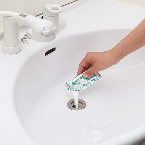 Aimedia Drain Cleaner, 20g (4 bags), One-Shot Drain Cleaner, Comb Hair, Removes Clogged Drains, Cleans and Cleans Bath, Bathroom, Washroom, and Sink