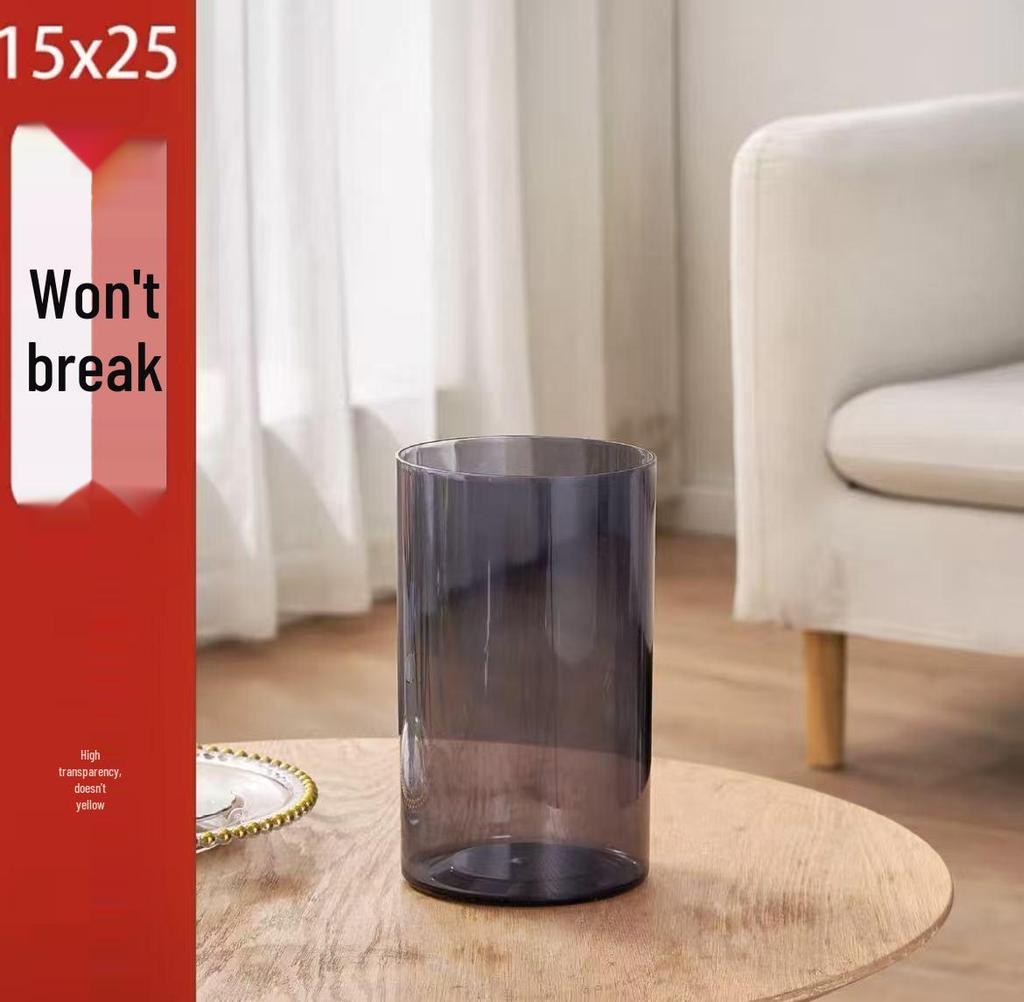 Acrylic Anti-Drop Transparent Vase for Lucky Bamboo Flower Arrangement – High-End Light Luxury Design