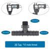 Complete Set of Barbed Pipe Fittings: Drip Irrigation Connectors Direct Elbow Tee Plug for 16/20/25mm Pipes