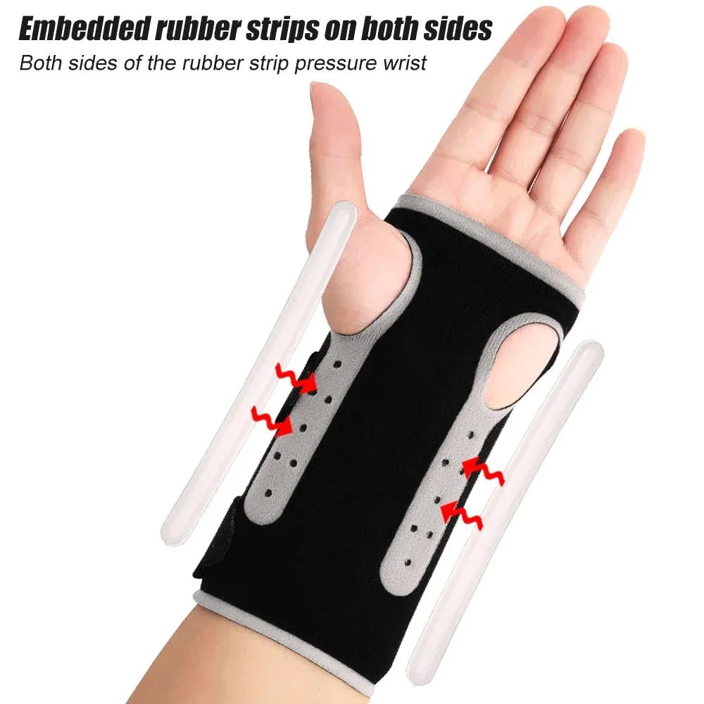1 Pcs Wrist Support Brace Sleeping With Metal Splints, Adjustable Hand Support For Tendonitis, Arthritis, Injuries, Wrist Pain