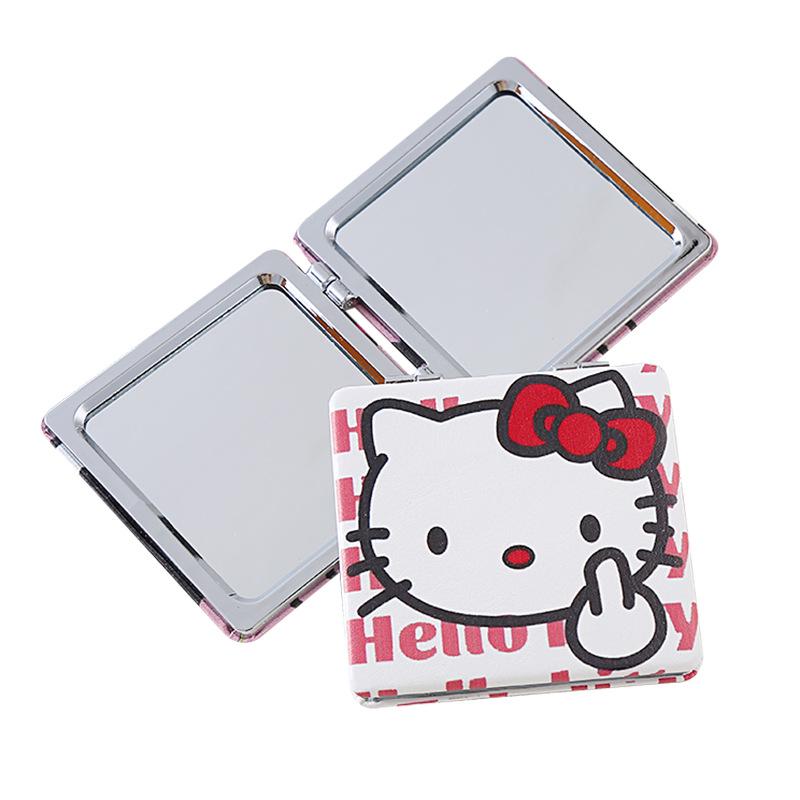 Sanrio Portable Foldable Makeup Mirror - Cute Cartoon Handheld Touch-Up Accessory