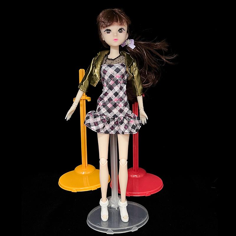 Doll Stand with Adjustable Waist Clip for 6-Point Dolls (Plastic)