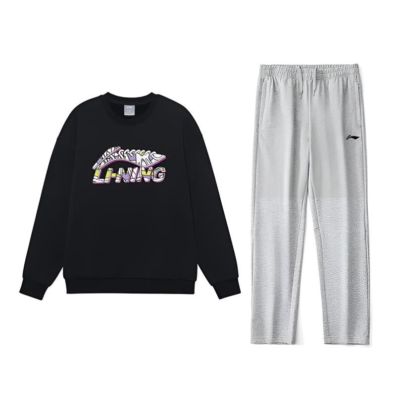 Li Ning Casual Sportswear Unisex Black+Coin Gray AWDVPE3-3 3XL