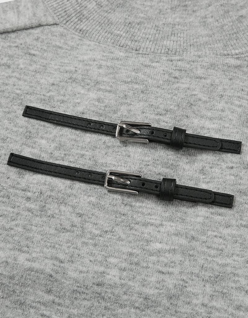 Ememdeobeulyu [Mmw] Cut-Out Belted Hf Knit (Grey)