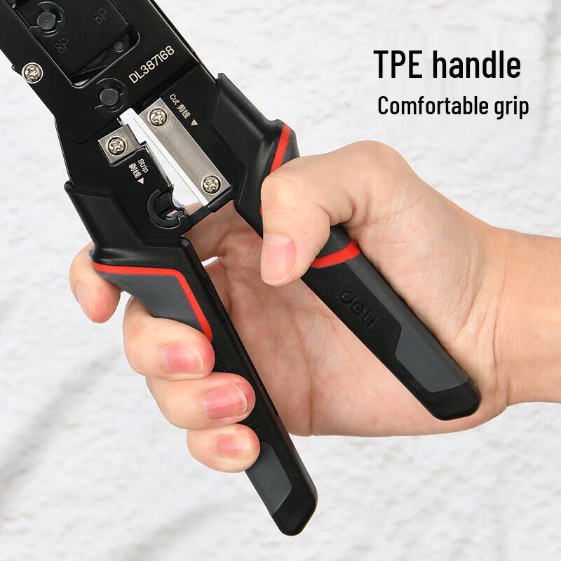 Deli 6P/8P Multi-function Ratchet Network Cable Crimper