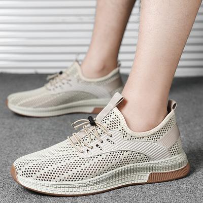 Men's Mesh Shoes Summer Breathable Hollow Sandals Large Mesh Lightweight Soft Sole Non-Slip Sports Leisure Mesh Surface Shoes