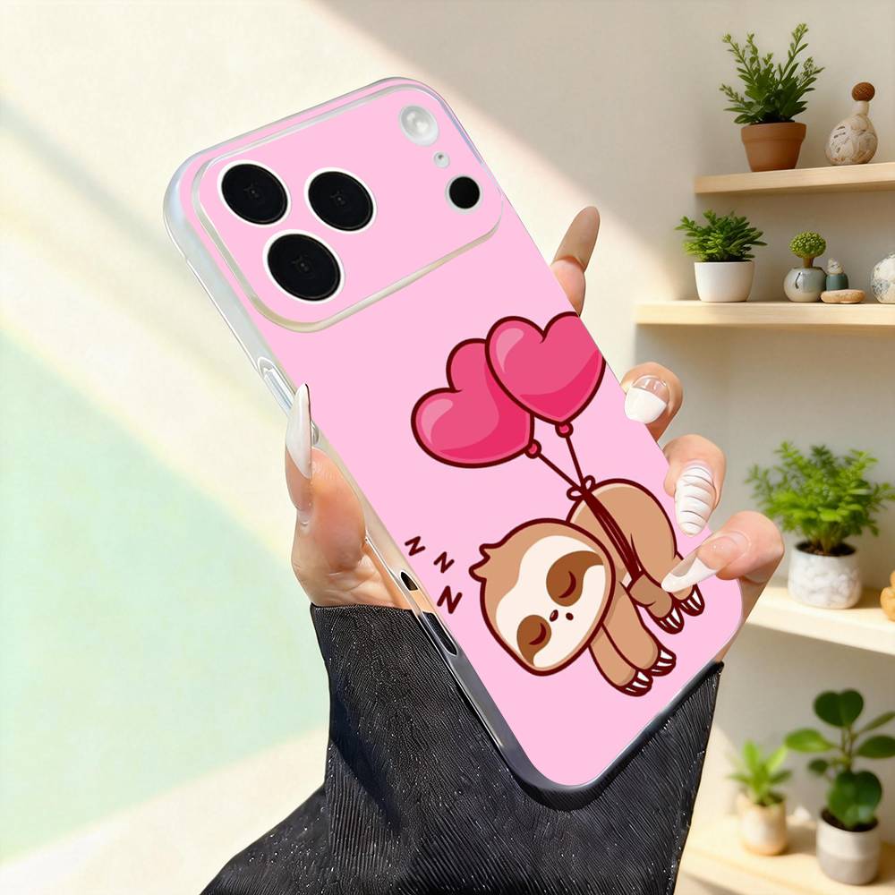 Animal Cute S-Sloth Funny Phone Case For iPhone 17,16,15,14,13,12,11,Pro,Max,Plus,Mini,SE4,E Magnetic For Magsafe Wireless