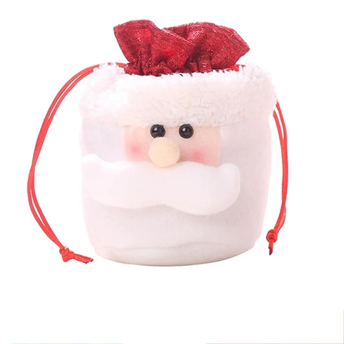 

1 шт.-Рождественские украшения Конфетные мешочки Подарочные мешочки Старый снеговик Лось Яблочные мешочки Украшения для рождественской елки 13x10cm