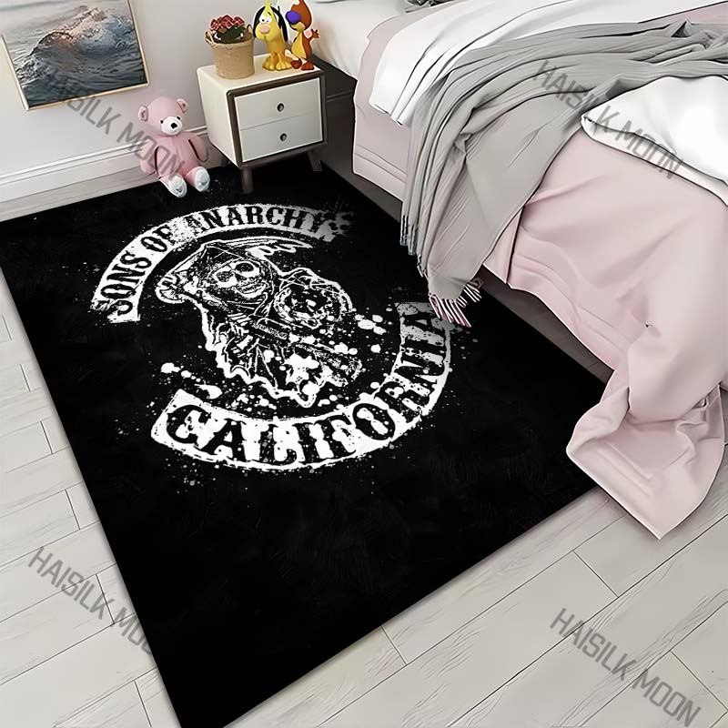 

1PC Sons of Anarchy, California emblem Carpet for Living Room Bedroom Sofa Home Decor Rus Non-slip Floor Mat Luxury Gift 40cm x 60cm