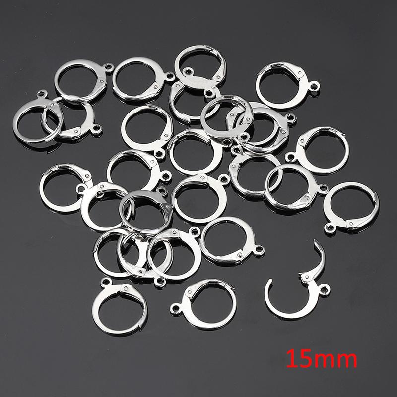 50pcs Stainless Steel Earwire Earrings Hooks Base for Earrings Ear Jewelry Making DIY Findings Accessories Wholesale Supplies