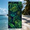 Island Vibes Tropical Leaf-Print Towel Quick Drying Beach Towels Are Suitable For Swimming Pools Camping Yoga And The Gym