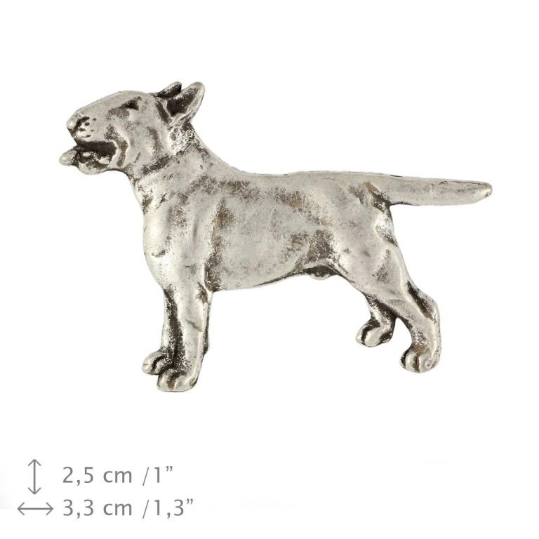 Bull Terrier, Bully I - Dog brooch in a gift box, elegant pin, lapel pin for Art-Dog brand jacket