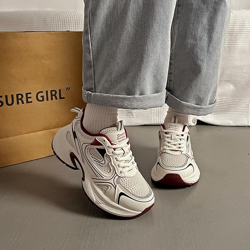 Popular Platform Dad Shoes Women's 2025 Spring New Popular Versatile Fried Street Sports Shoes Show Feet Small Women's Shoes 2116