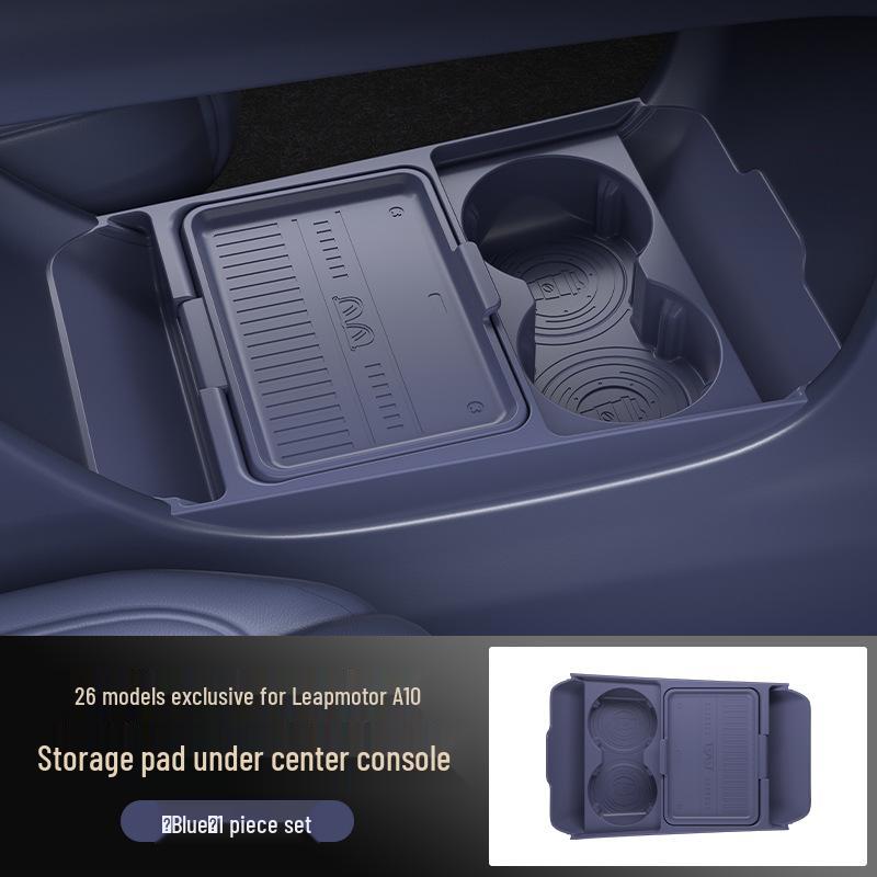 Leapmotor A10: 26 Models Multi-functional Lower Console Glasses Storage Box королевский синий