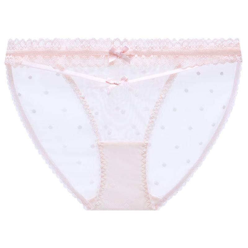 Mybody Women s Polka Dot Lace High-Cut Briefs L