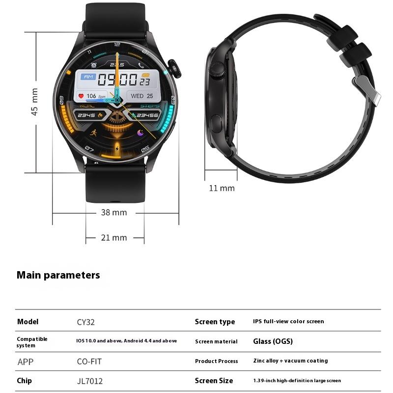 Top with Smart Sports Watch Nfc Payment Bluetooth Call Heart Rate